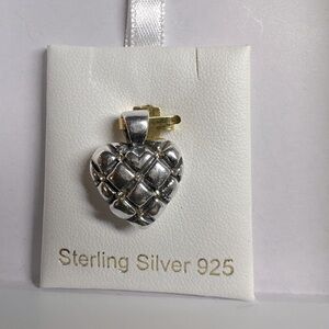 Sterling Silver Puff Heart Pendant